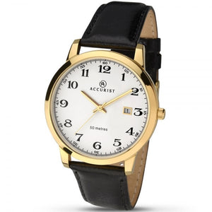 Accurist 7027 Mens Luxury Watch on leather strap with date
