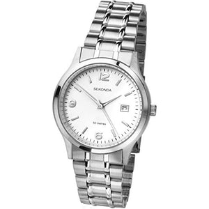 Sekonda 3729 Gents Silver Tone Bracelet Strap Watch